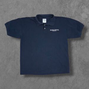 Vintage World Famous Hollywood Magic Castle Navy Polo Shirt Large